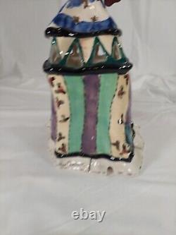 Heather Goldminc Madame Kitty's Fortune Tealight holder 2001 Blue Sky Halloween