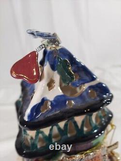 Heather Goldminc Madame Kitty's Fortune Tealight holder 2001 Blue Sky Halloween