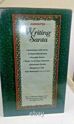 Holiday Creations Animated Writing Santa Illuminated 12 Songs Untested Read Desc