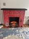 Holiday Glow Vintage Cardboard Fireplace Christmas Decoration