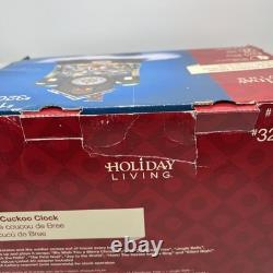 Holiday Living Bree's Cuckoo Clock LED Musical Motion with Box Tested