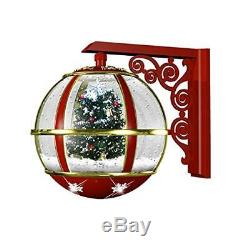 Holiday Wall Mount LED Lighted Musical Snow Globe Christmas Tree Lamp with 25
