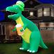 Holidayana 8ft St Patricks Day Inflatable Trex Dinosaur In Leprechaun Hat Hold