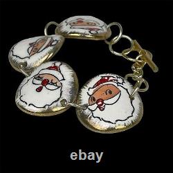 Holt Howard Santa Claus Christmas Holiday Toggle Bracelet 1959 Rare! Japan