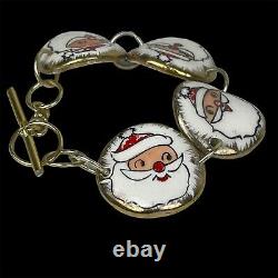 Holt Howard Santa Claus Christmas Holiday Toggle Bracelet 1959 Rare! Japan