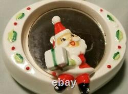 Holt Howard Santa sitting on an ornament Wall pocket vase MCM vtg Marked