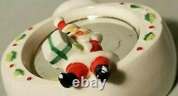 Holt Howard Santa sitting on an ornament Wall pocket vase MCM vtg Marked