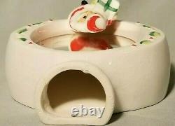 Holt Howard Santa sitting on an ornament Wall pocket vase MCM vtg Marked