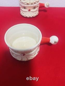Holt Howard Starry Eyed Santa Soup Bowl with Handle Stackable Set of 4 RARE