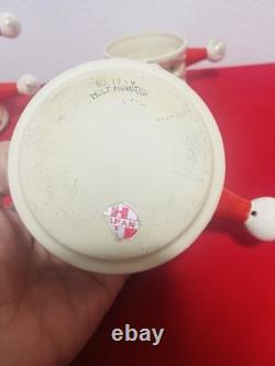 Holt Howard Starry Eyed Santa Soup Bowl with Handle Stackable Set of 4 RARE