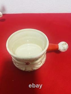Holt Howard Starry Eyed Santa Soup Bowl with Handle Stackable Set of 4 RARE
