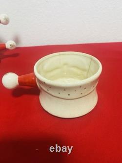 Holt Howard Starry Eyed Santa Soup Bowl with Handle Stackable Set of 4 RARE