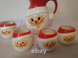 Holt Howard Vintage 1967 Santa Claus Pitcher and Cups