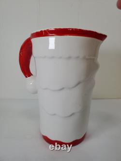Holt Howard Winking Santa Christmas Pitcher 6 Foil tag See Photos Holt Howard Winking Santa Christmas Pitcher 6 Foil tag See Photos