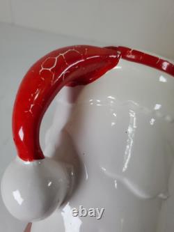 Holt Howard Winking Santa Christmas Pitcher 6 Foil tag See Photos Holt Howard Winking Santa Christmas Pitcher 6 Foil tag See Photos