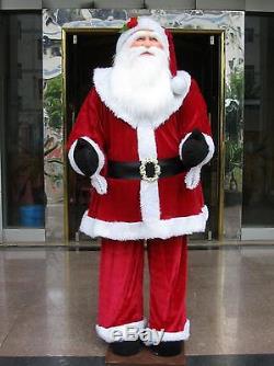 Huge 6 Foot Life-Size Decorative Plush Santa Claus Sitting or Standing