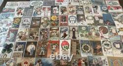 Huge Lot of 75 New Year Antique1900sPostcards-ClocksCalendarsYearsKids-m47