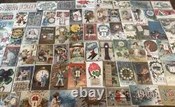 Huge Lot of 75 New Year Antique1900sPostcards-ClocksCalendarsYearsKids-m47