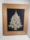 Huge Vintage Costume Jewelry Christmas Tree One Of A Kind Wood Framed 30 X 24