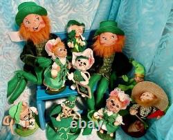 IRISH St. Patrick's Day ANNALEE Mobilitee Dolls LEPRECHAUN Lot Of 10