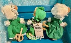 IRISH St. Patrick's Day ANNALEE Mobilitee Dolls LEPRECHAUN Lot Of 10