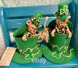IRISH St. Patrick's Day ANNALEE Mobilitee Dolls LEPRECHAUN Lot Of 10