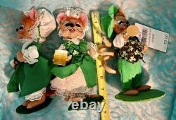 IRISH St. Patrick's Day ANNALEE Mobilitee Dolls LEPRECHAUN Lot Of 10