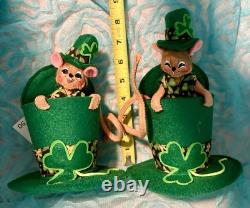IRISH St. Patrick's Day ANNALEE Mobilitee Dolls LEPRECHAUN Lot Of 10
