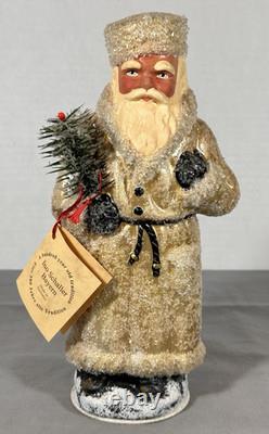 Ino Schaller Gold Russian Santa Candy Container Tree Glitter Mica Germany 10