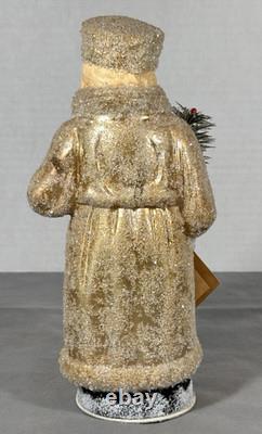Ino Schaller Gold Russian Santa Candy Container Tree Glitter Mica Germany 10