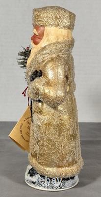 Ino Schaller Gold Russian Santa Candy Container Tree Glitter Mica Germany 10