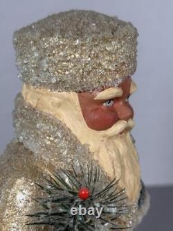 Ino Schaller Gold Russian Santa Candy Container Tree Glitter Mica Germany 10