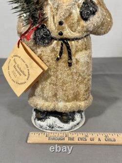 Ino Schaller Gold Russian Santa Candy Container Tree Glitter Mica Germany 10