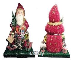 Ino Schaller Paper Mache Christmas Eve Santa with Toys Candy Container