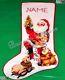 Jca Santa & Friends Stocking Animals Crewel Christmas Kit Charlene Gerrish