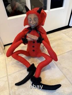 JOE SPENCER Gathered Traditions Halloween Devil Doll Art Decor