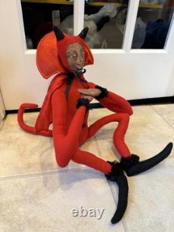 JOE SPENCER Gathered Traditions Halloween Devil Doll Art Decor