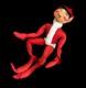 Jumbo Unused! Vintage 1982 Annalee Christmas Elf Large Sitting Red 30+