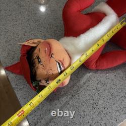 JUMBO UNUSED! Vintage 1982 Annalee Christmas Elf Large Sitting Red 30+ JUMBO UNUSED! Vintage 1982 Annalee Christmas Elf Large Sitting Red 30+