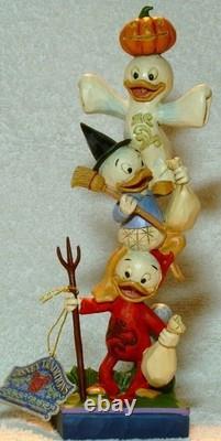 Jim Shore Disney Traditions Huey, Dewey & Louie Stacked Halloween 6007079 Mib