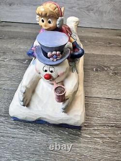 Jim Shore Frosty The Snowman And Karen Sledding Fastest BellWhopper In The World