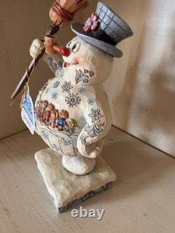 Jim Shore Frosty The With Broom Statue Snowman