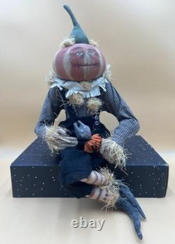 Joe Spencer Britches Pumpkin Head Doll Halloween