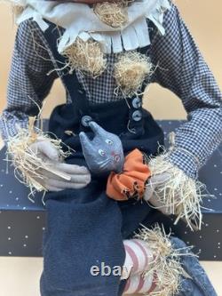 Joe Spencer Britches Pumpkin Head Doll Halloween