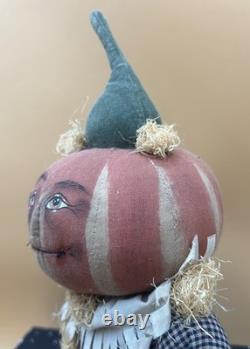 Joe Spencer Britches Pumpkin Head Doll Halloween
