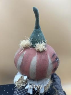 Joe Spencer Britches Pumpkin Head Doll Halloween