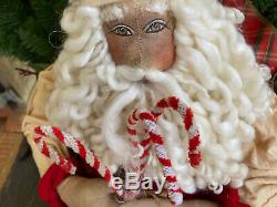 Joe Spencer Gathered Tradition Candy Santa 22 Inches Long. Very Clean