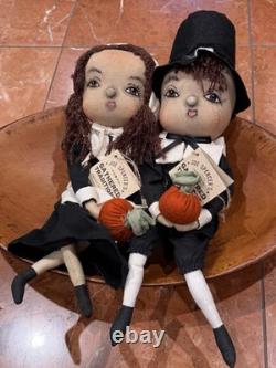 Joe Spencer Gathered Traditions Adam & Eve Pilgrim Thanksgiving Doll Set New Nwt Joe Spencer Gathered Traditions Adam & Eve Pilgrim Thanksgiving Doll Set New Nwt