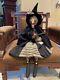 Joe Spencer Gathered Traditions/gallerie Ii Phoebe Witch With Pumpkin Doll Nwt