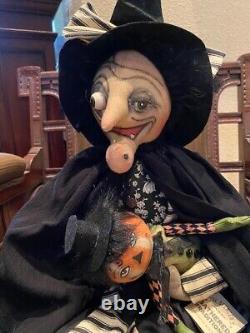 Joe Spencer Gathered Traditions/Gallerie II Phoebe Witch with Pumpkin Doll NWT